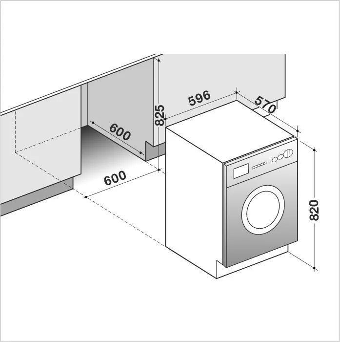 De Dietrich DLZ1814I Washing Machine 8kg 1400rpm Integrated White