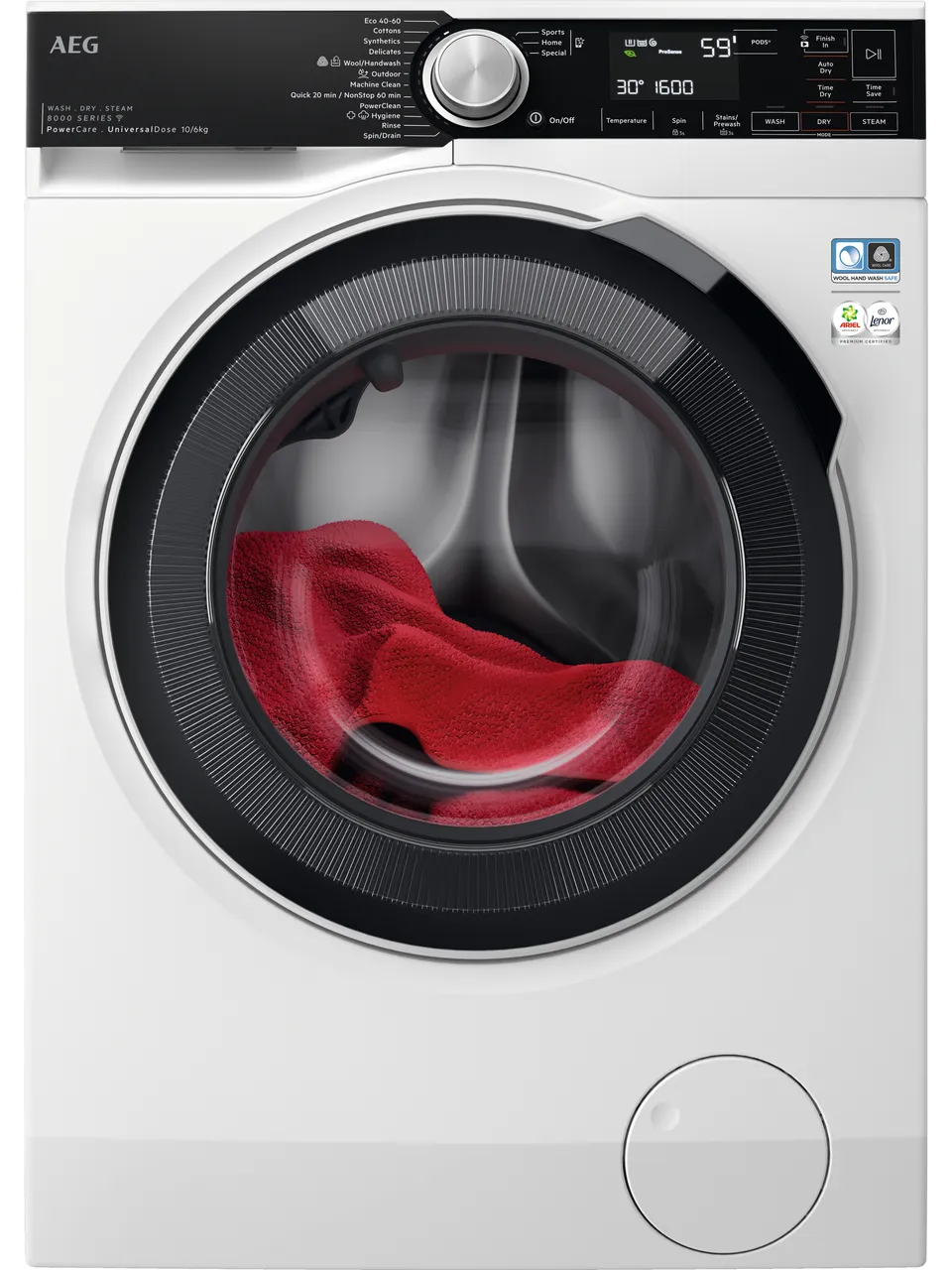 AEG LWR851605UD Washer Dryer 10kg + 6kg 1400 rpm White GRADE A