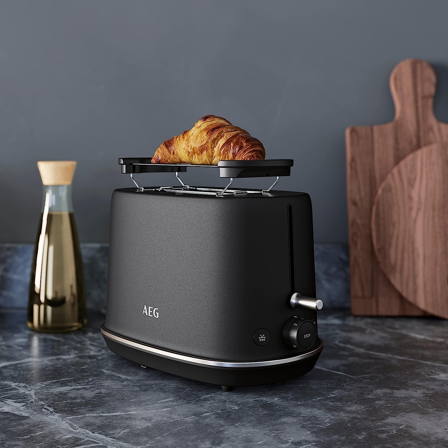 AEG Gourmet 7 Digital 1.7 Litre Kettle & 2 Slice Toaster Set Anthracite Grey