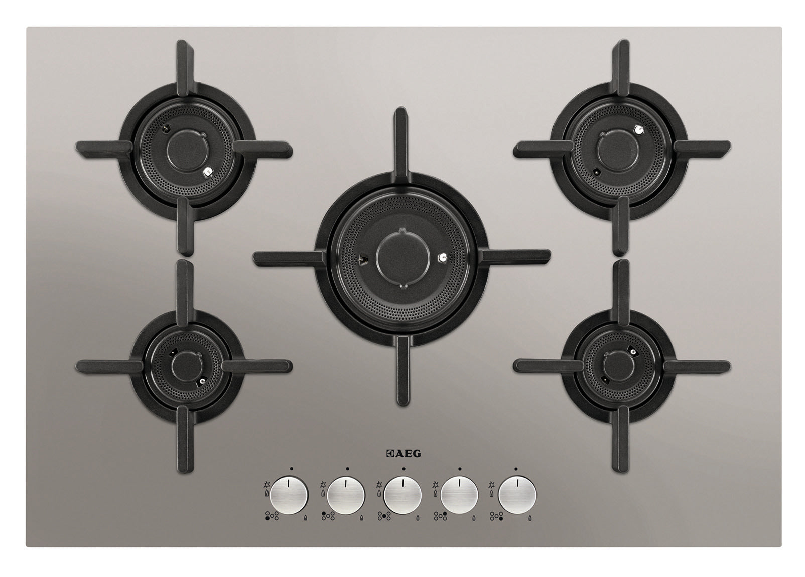 AEG HG755820UM Gas Hob 75cm 5 Burner in Stainless Steel GRADE B