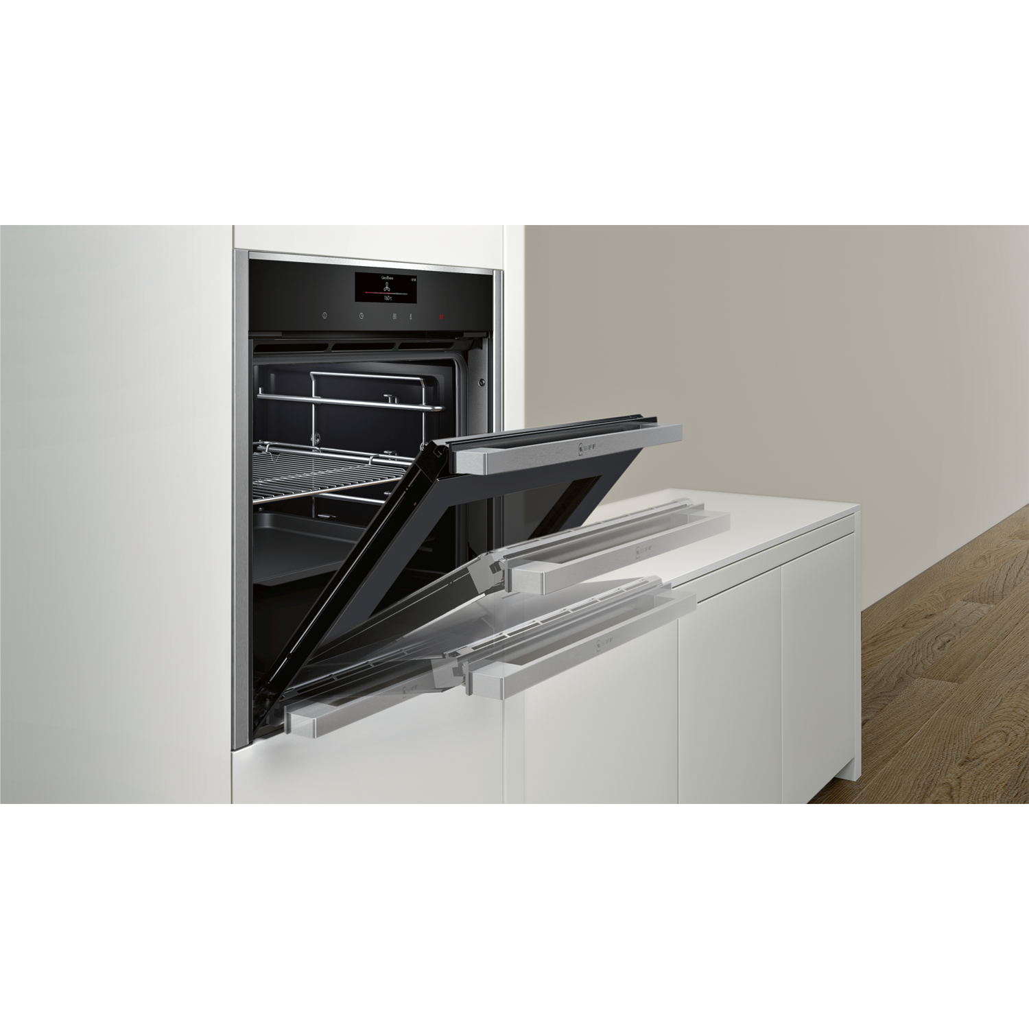 Neff B58CT68N0B Single Oven N90 Electric Slide & Hide Stainless Steel GRADE A