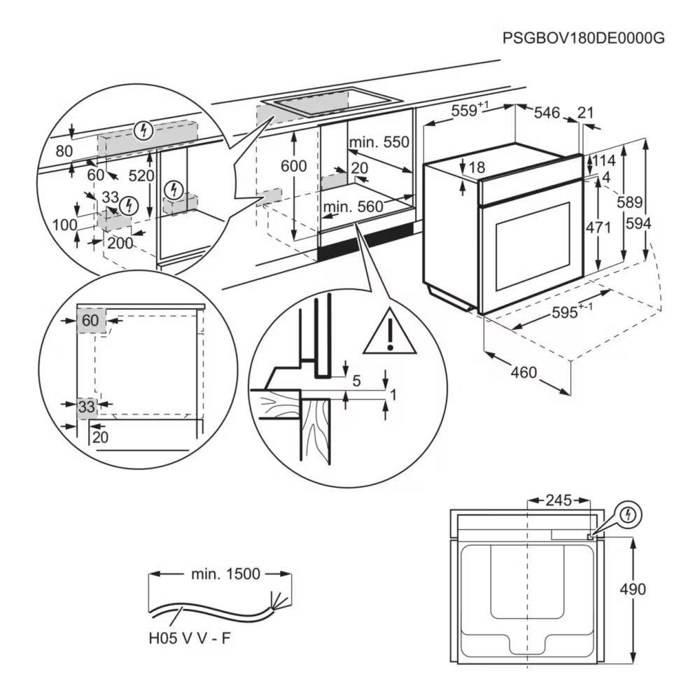AEG TT9PB831AT Single Oven Electric Built In in Matt Black