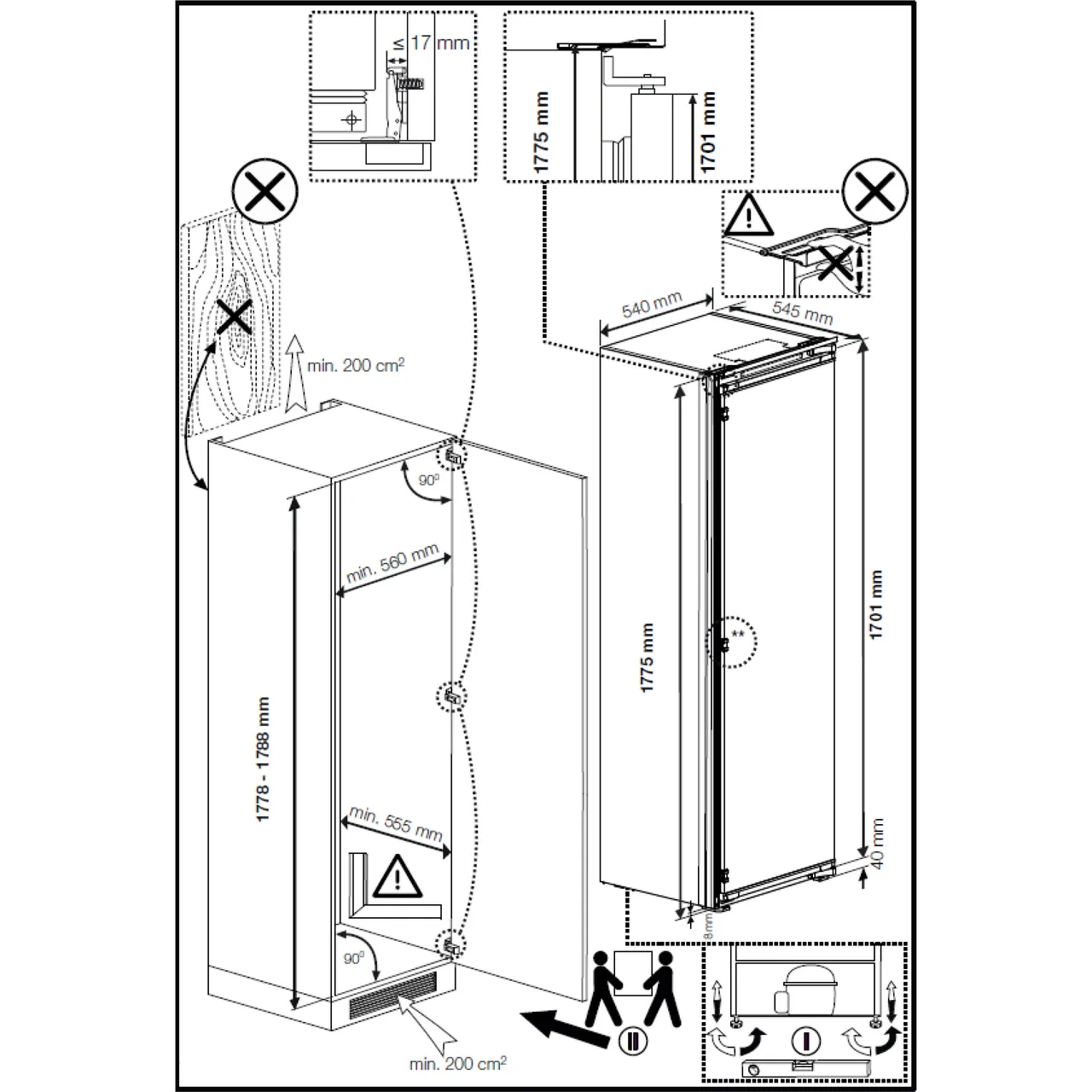 Beko BFFD4577 Tall Integrated Freezer 220 Litre GRADE A