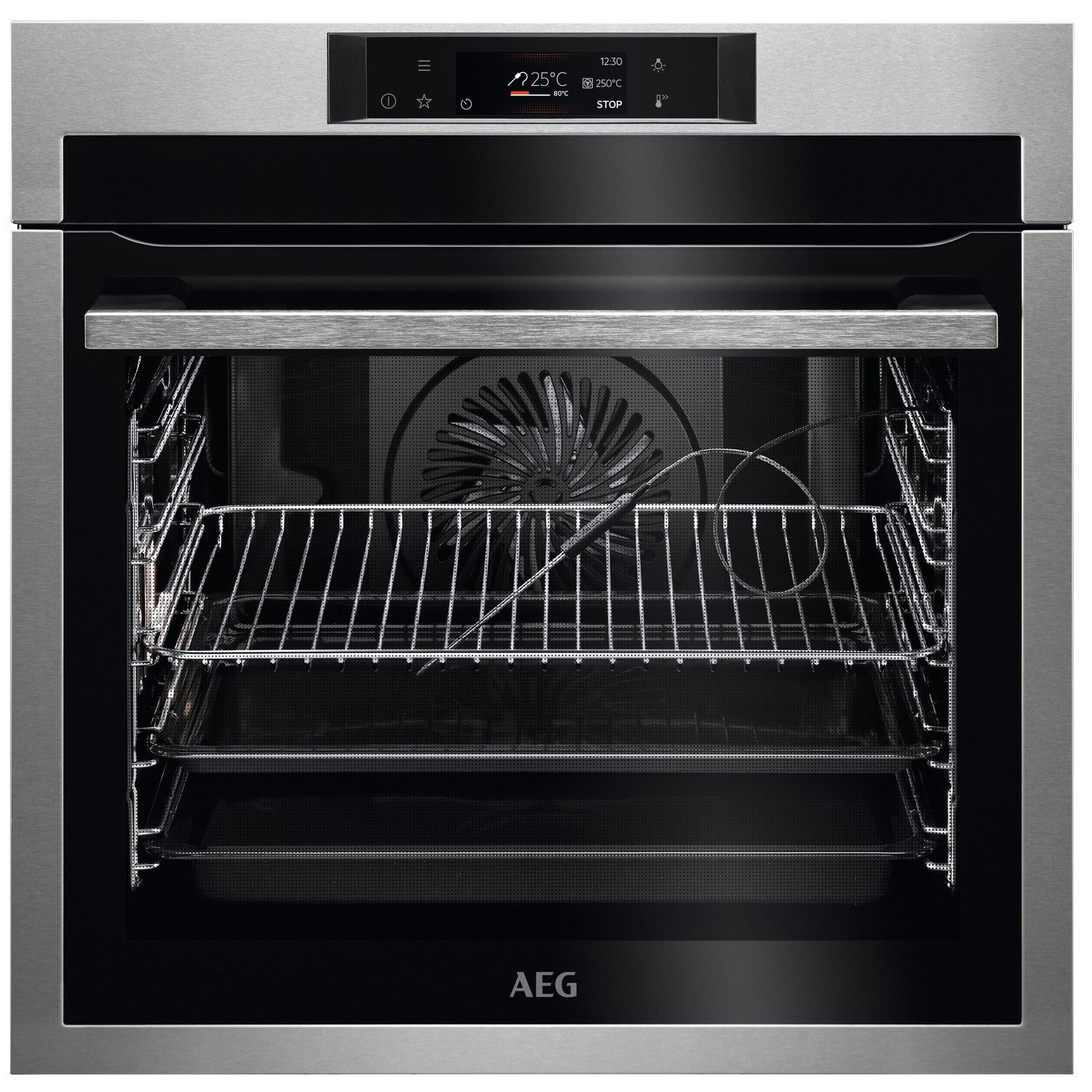 AEG BPE742380M Single Oven Electric Integrated Pyrolytic Stainless Steel GRADE A
