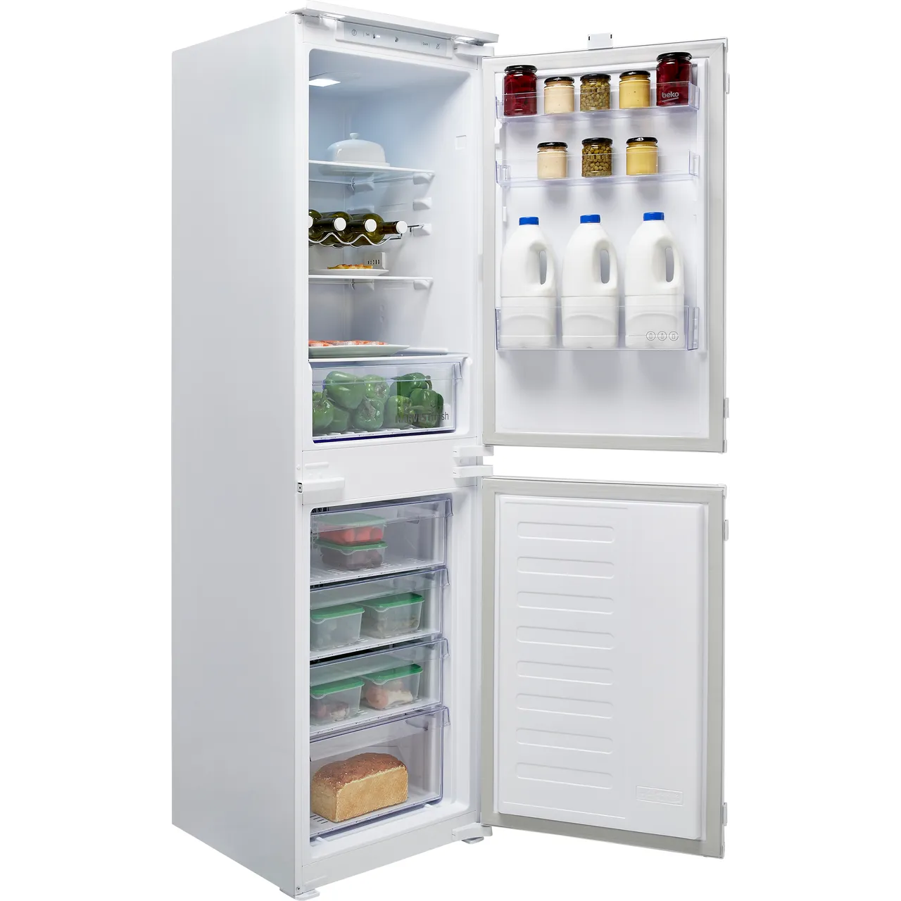 Beko BCFD4V50 Fridge Freezer 50:50 Integrated Frost Free Sliding Rail GRADE A