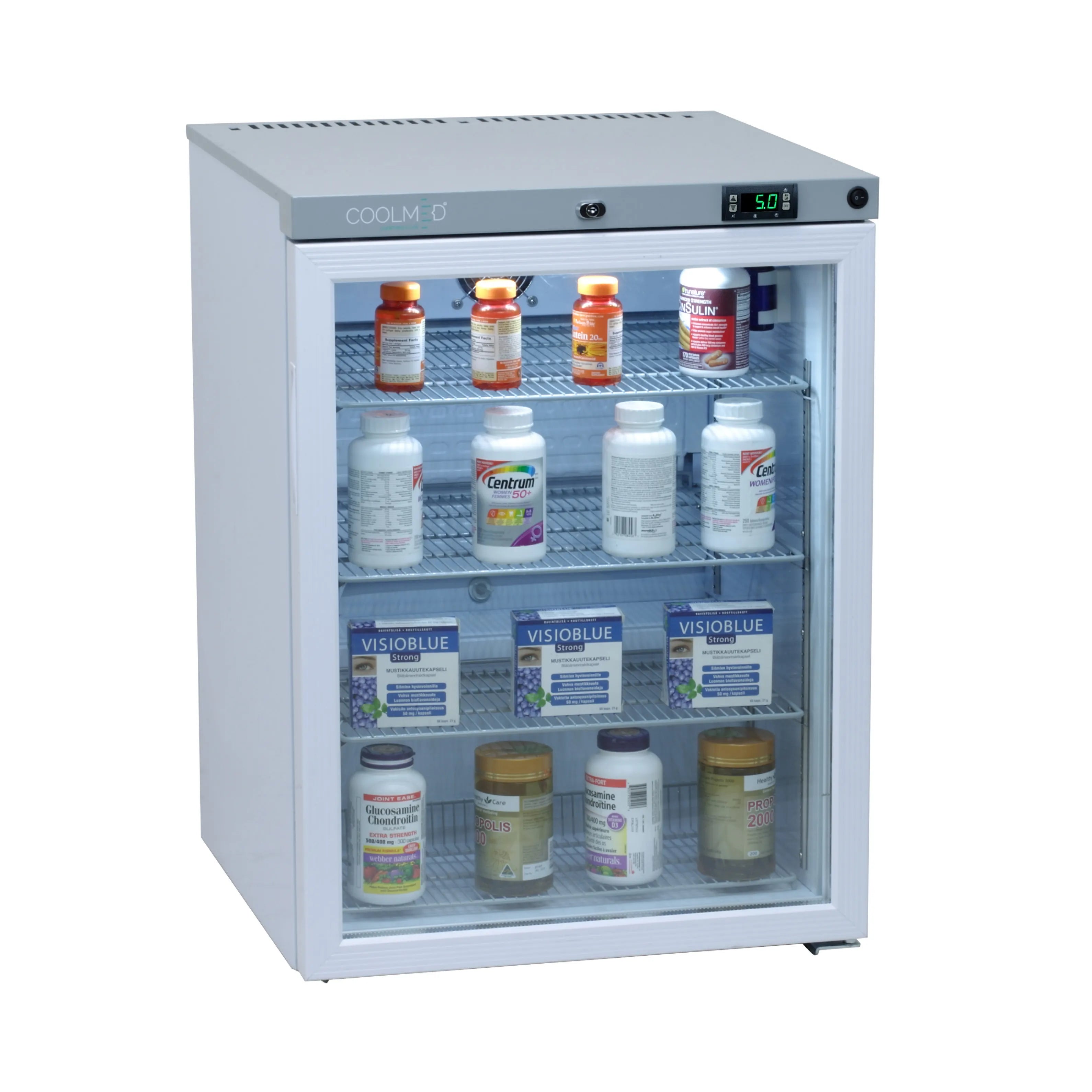 CoolMed CMG125 Pharmacy Refrigerator Glass Door in White GRADE B