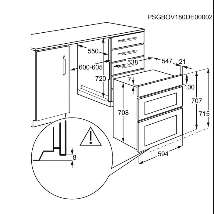AEG DUK731110M Double Oven SurroundCook Built Under Stainless Steel GRADE A