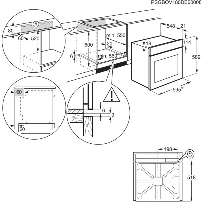 Zanussi ZOHNA7X1 Single Oven Electric Built In Stainless Steel GRADE B