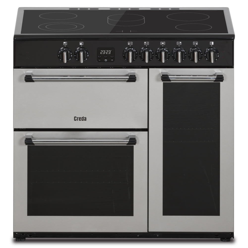 Creda C90RCCCS 90cm Contemporary Electric Range Cooker Silver