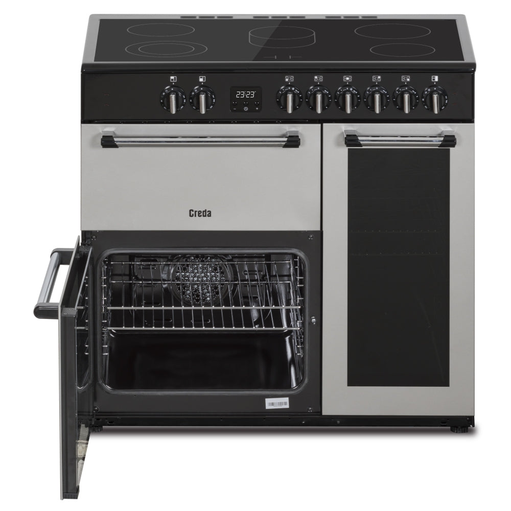 Creda C90RCCCS 90cm Contemporary Electric Range Cooker Silver