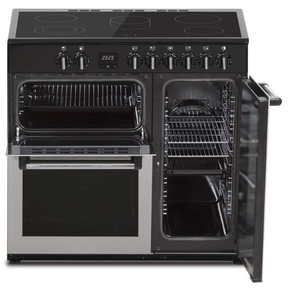 Creda C90RCCCS 90cm Contemporary Electric Range Cooker Silver