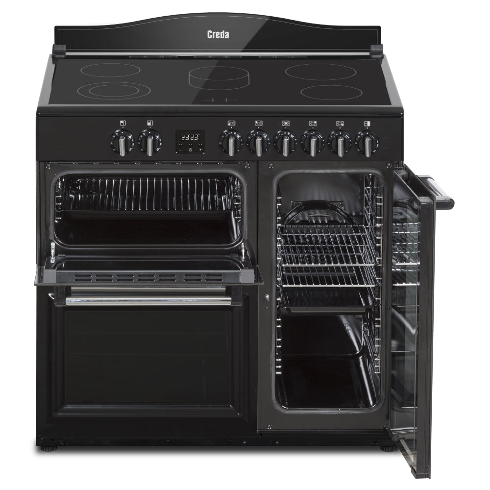 Creda C90RCCTBL 90cm Traditional Electric Range Cooker Black