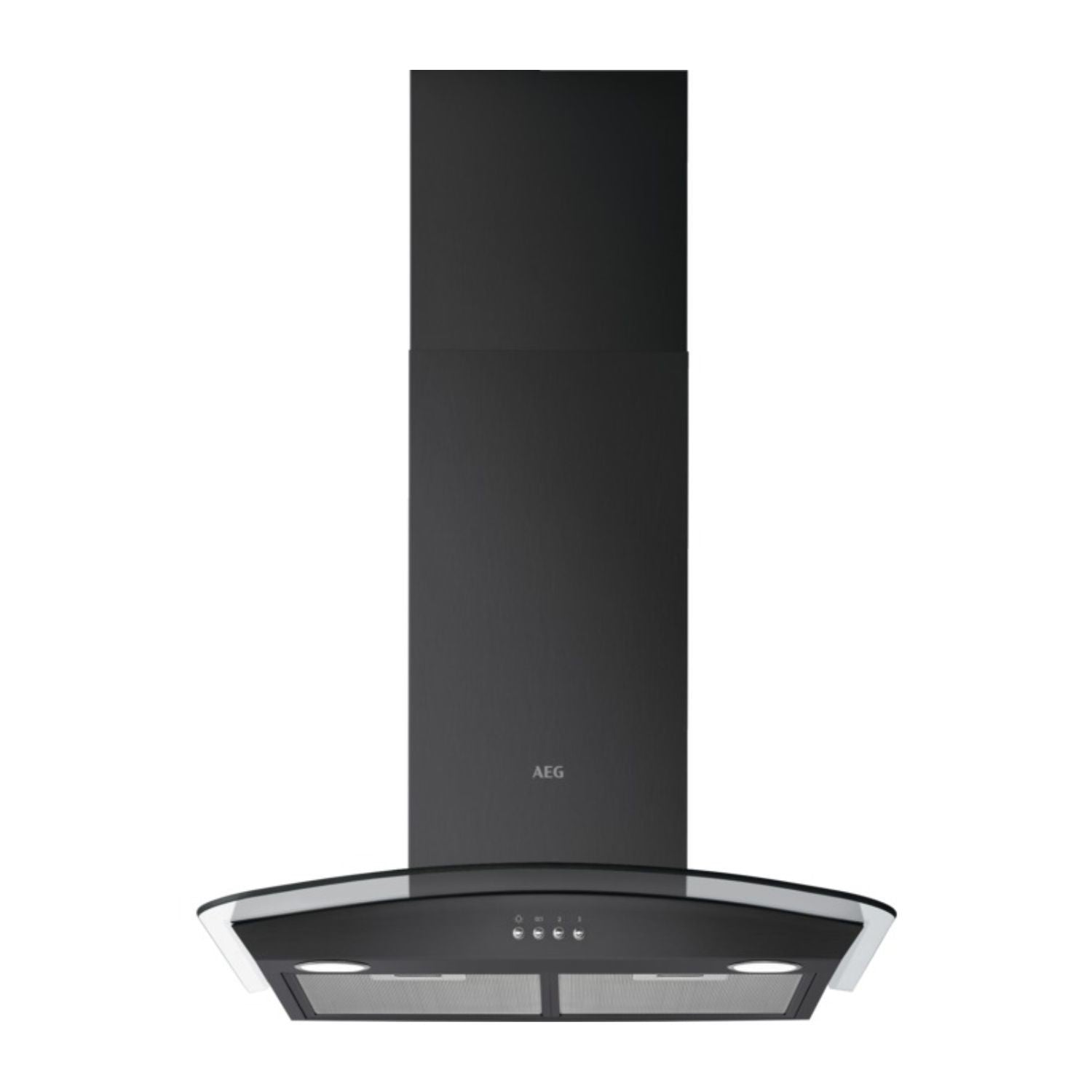 AEG DTX3640B Curved Glass Chimney Hood 60cm in Black