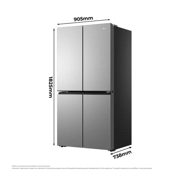 Haier HCR59F18DNMM Horizon Fridge Freezer 4 Door Stainless Steel Inox