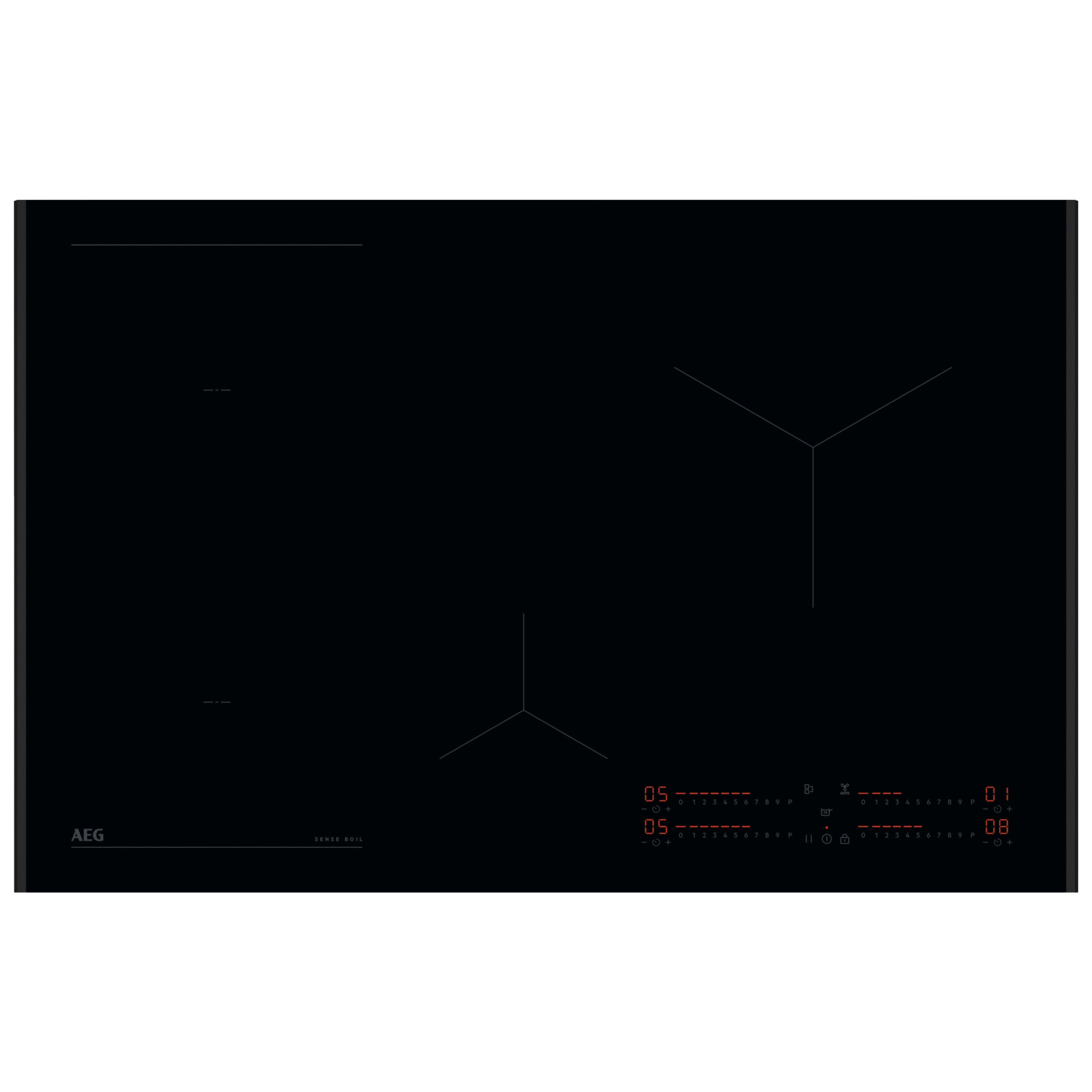 AEG NII84B10AB 80cm FlexiBridge Induction Hob SenseBoil in Black