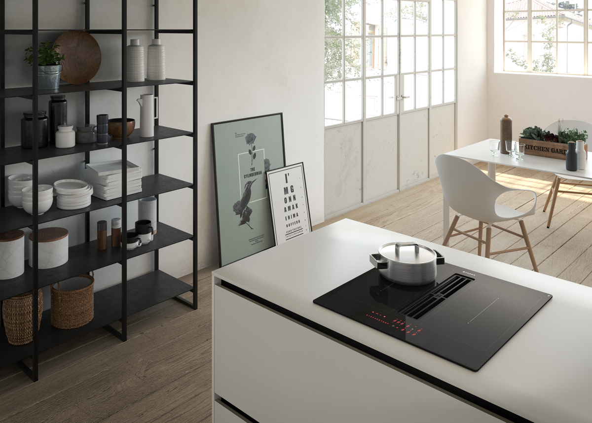 Faber Galileo A600 Induction Hob 60cm 4 Zone Integrated Extractor GRADE B