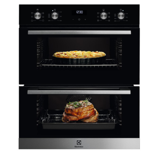 Electrolux KDFEC40UX Double Oven Built Under in Black & Stainless Steel GRADE B