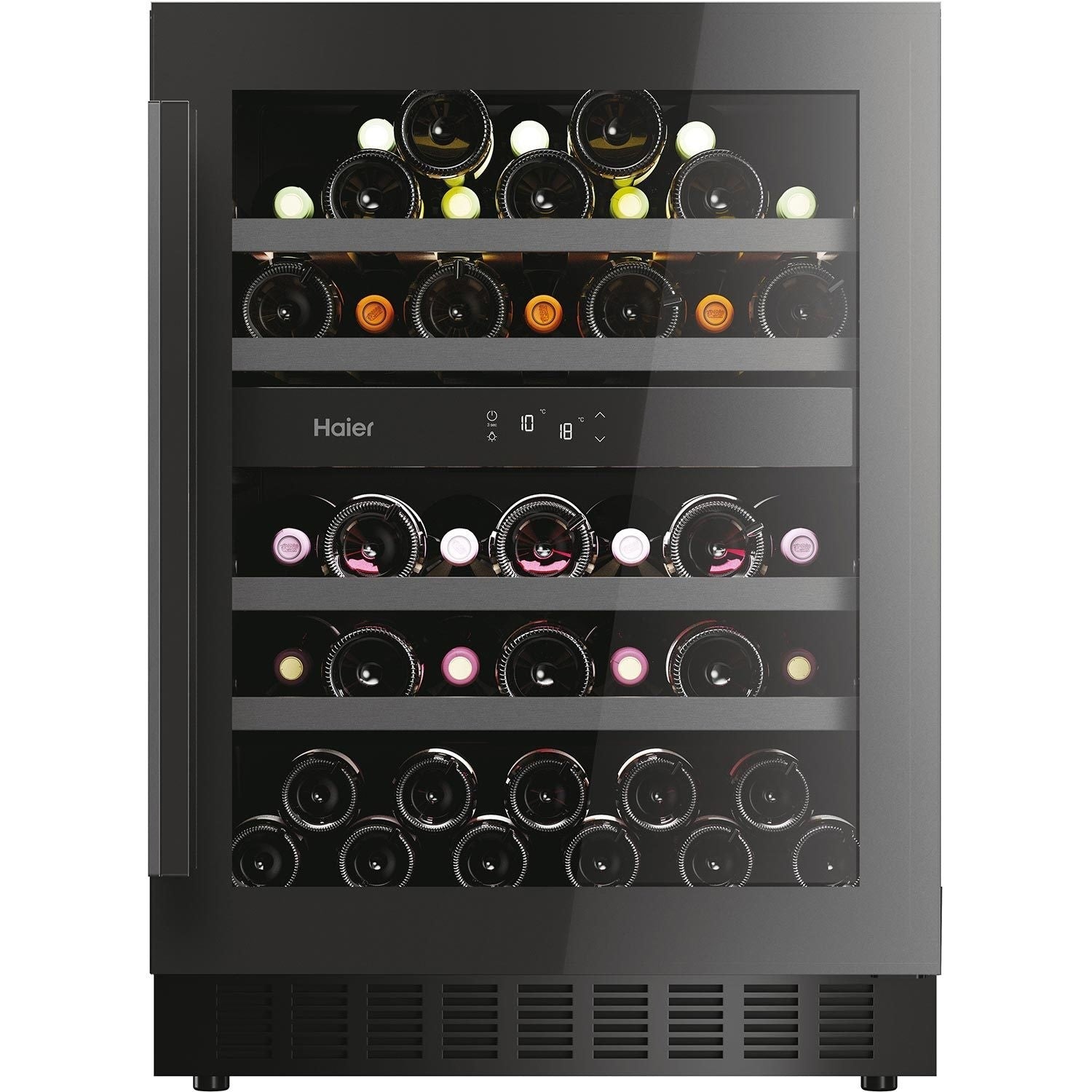Haier HAKWBD60UK Dual Zone Wine Cooler 44 Bottle in Black GRADE A