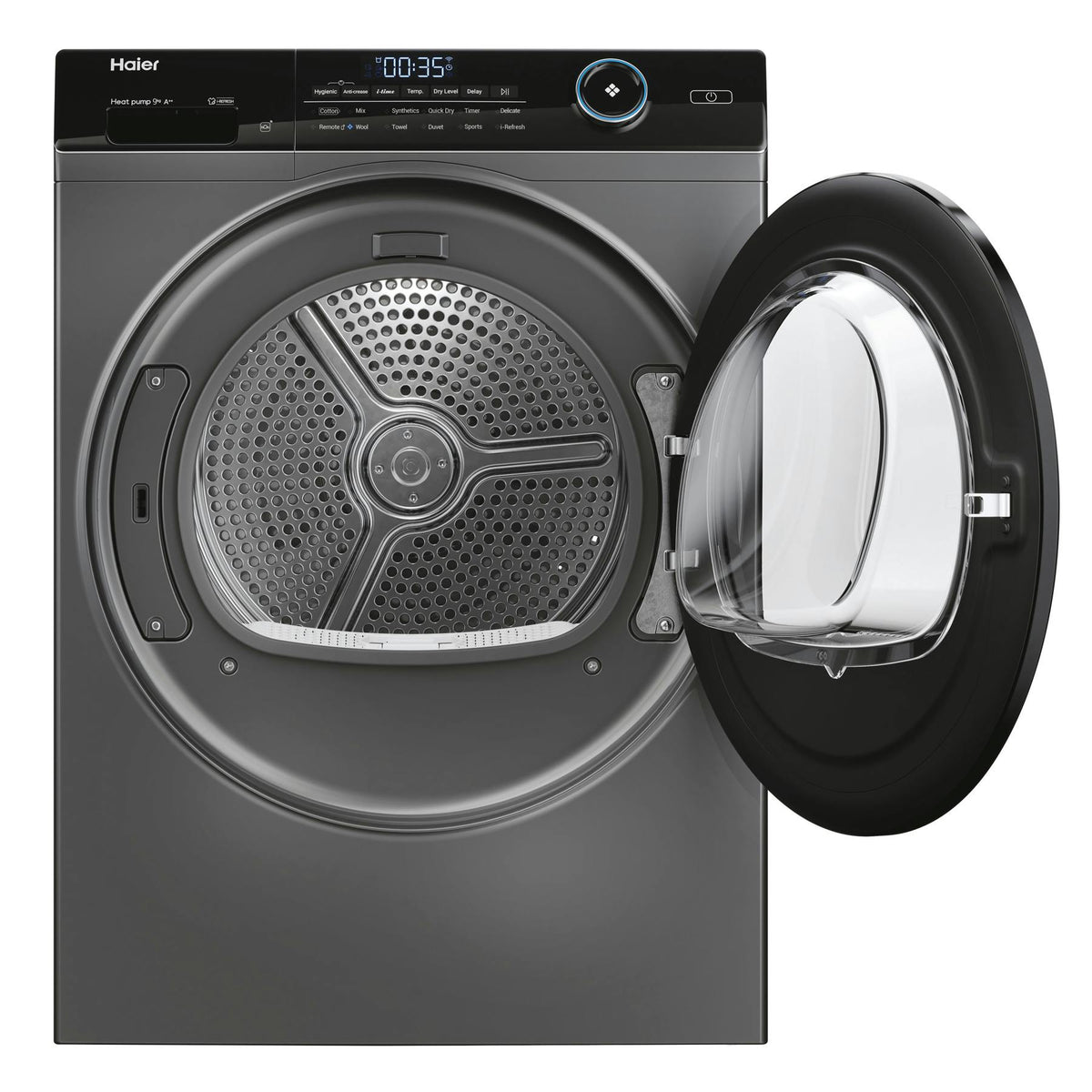 Haier HD90-A2959R Tumble Dryer 9kg Heat Pump Silver Grey