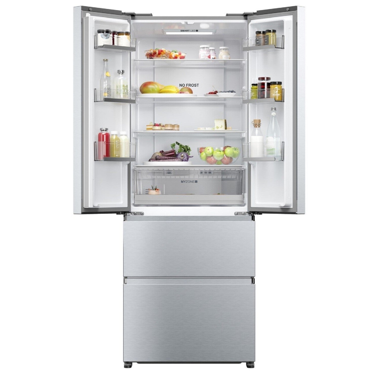 Haier HFR5719ENMG 70cm Wide 4 Door Fridge Freezer Stainless Steel
