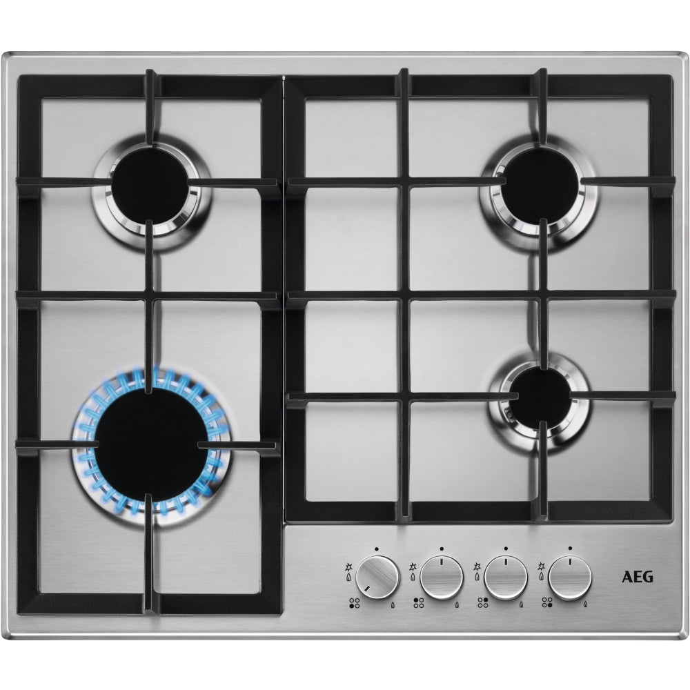 AEG HGE64200SM Gas Hob 60cm 4 Burner in Stainless Steel