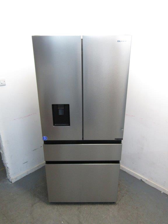 HiSense RF540N4WIE American Style Fridge Freezer Stainless Steel GRADE B