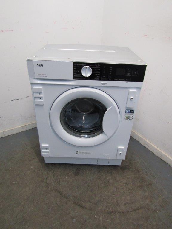 AEG LFX6G8434BI Washing Machine Integrated 8kg 1400rpm in White REFURBISHED