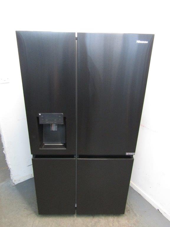 HiSense RS818N4TFE 4 Door Fridge Freezer in Black GRADE B