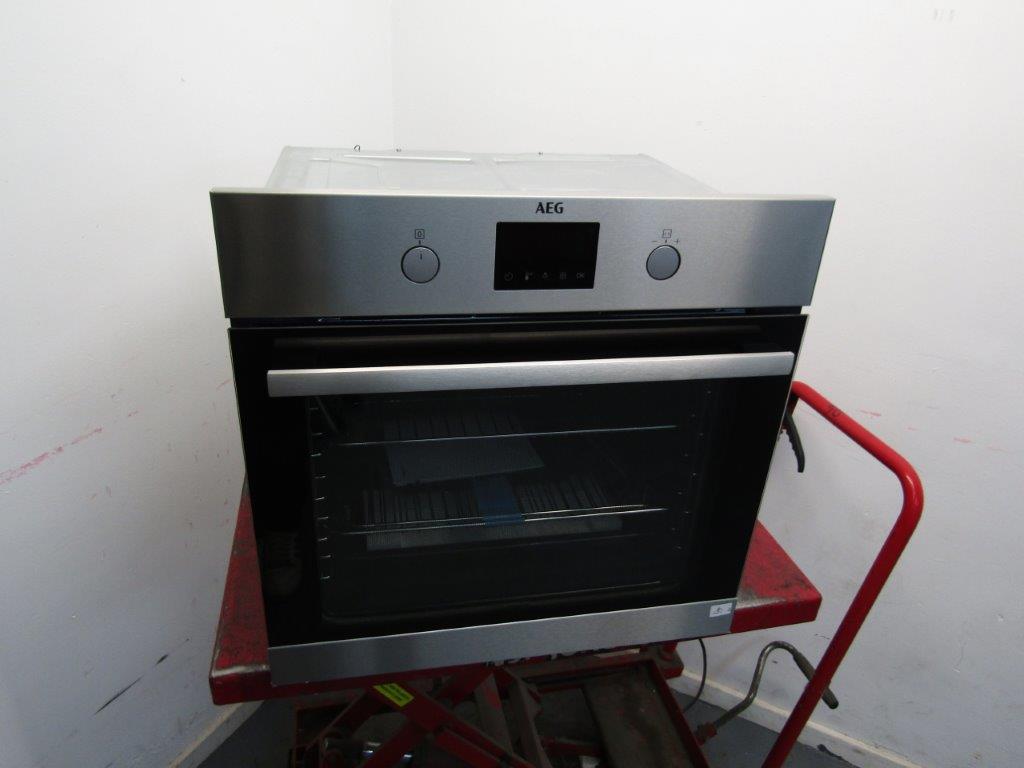 AEG BPK355061M Single Oven Electric Built In Pyrolytic Stainless Steel GRADE B