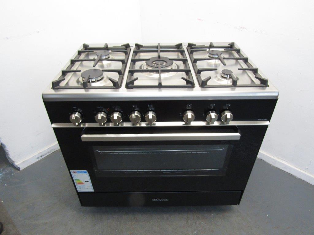 Kenwood CK306 Range Cooker 90cm Dual Fuel in Black and Chrome GRADE A