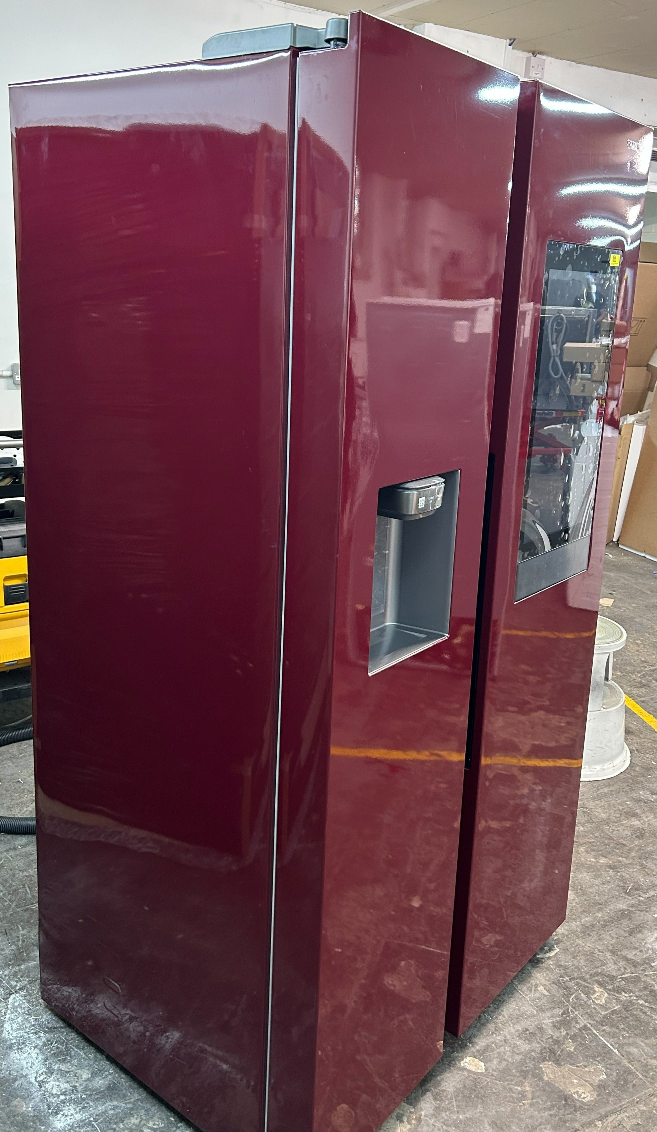 Red american outlet fridge freezer