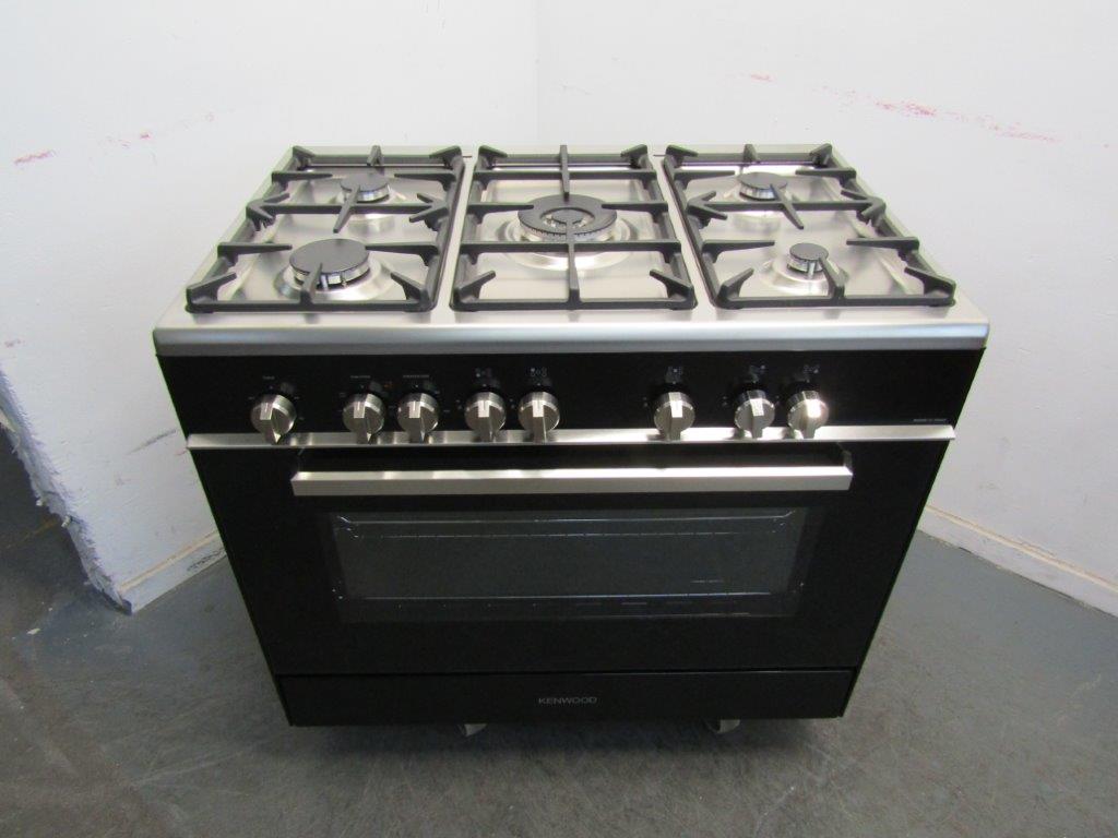 Kenwood CK306 Range Cooker 90cm Dual Fuel in Black and Chrome GRADE B