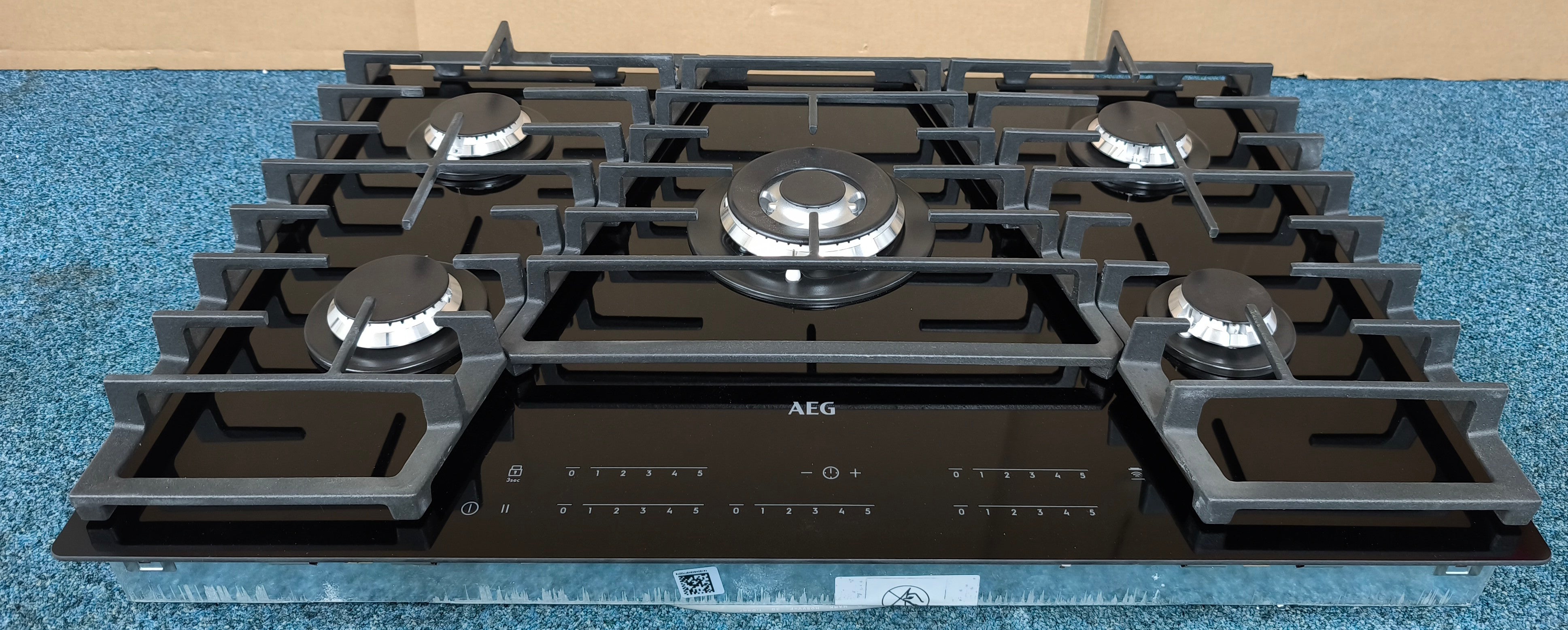 AEG HVB75450IB Gas Hob on Glass 75cm 5 Burner in Black GRADE B