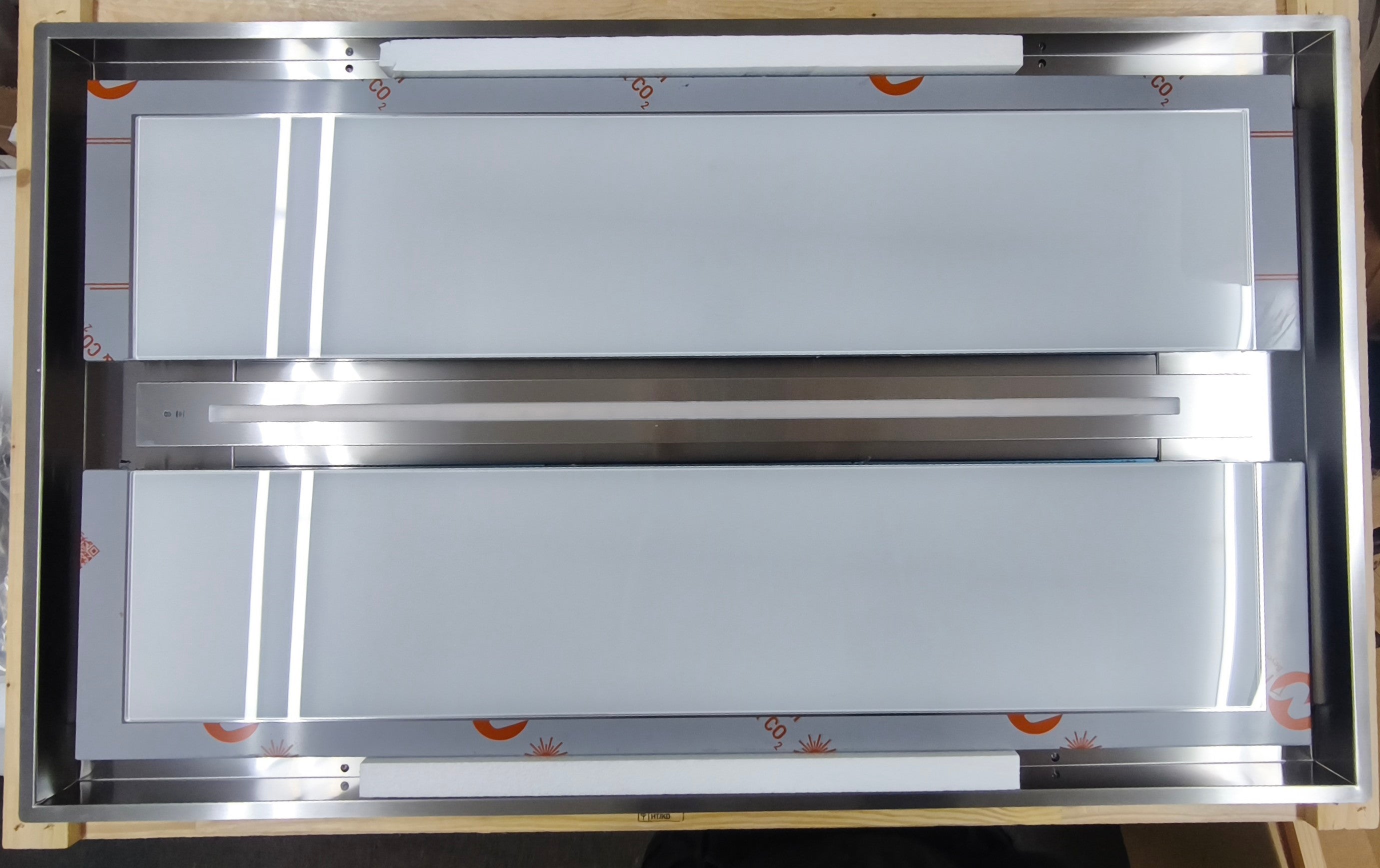 AEG DCK5281HG Ceiling Hood 120cm with Hob2Hood in Stainless Steel GRADE B