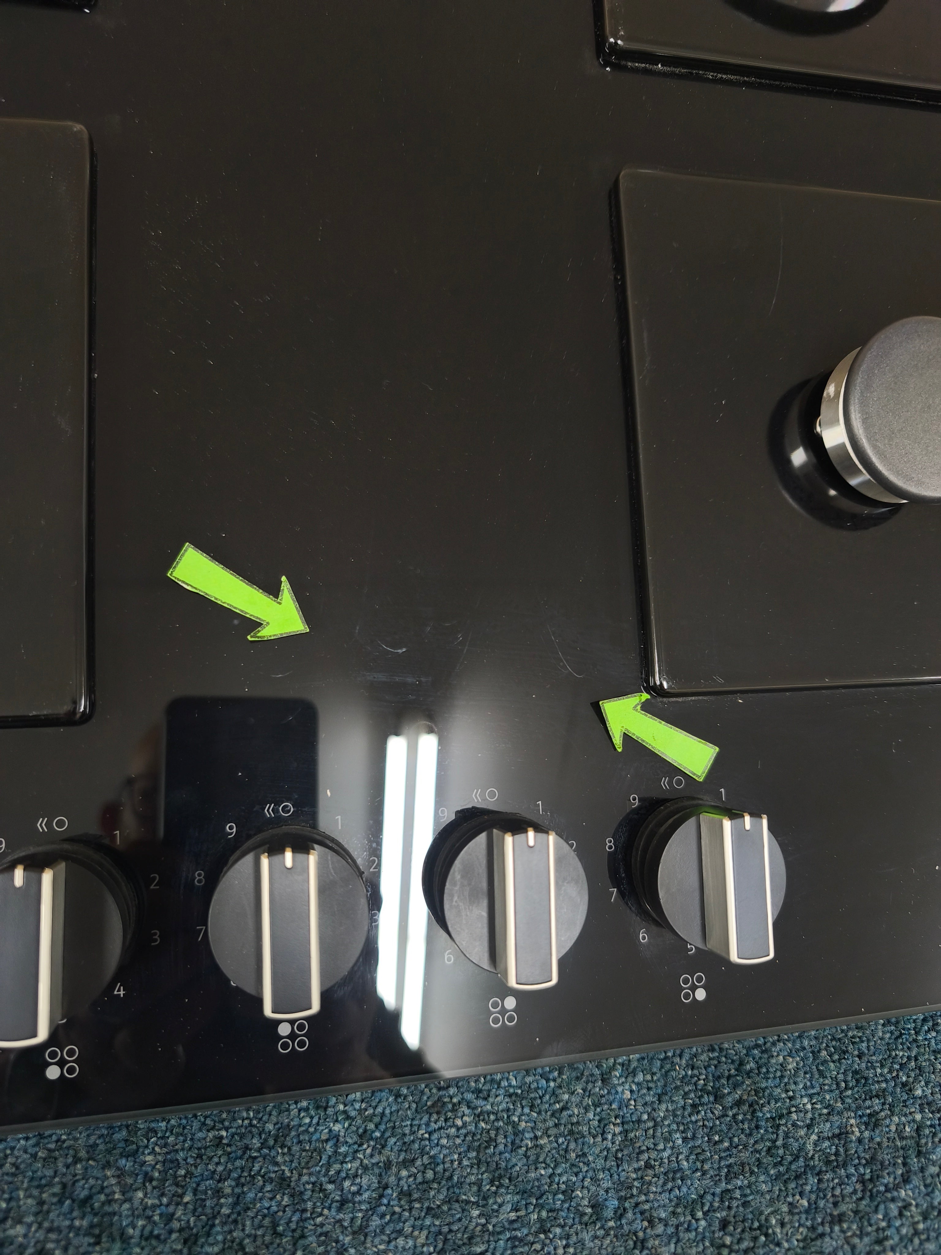 Neff T26CS49S0 60cm Gas Hob in Black Glass GRADE B