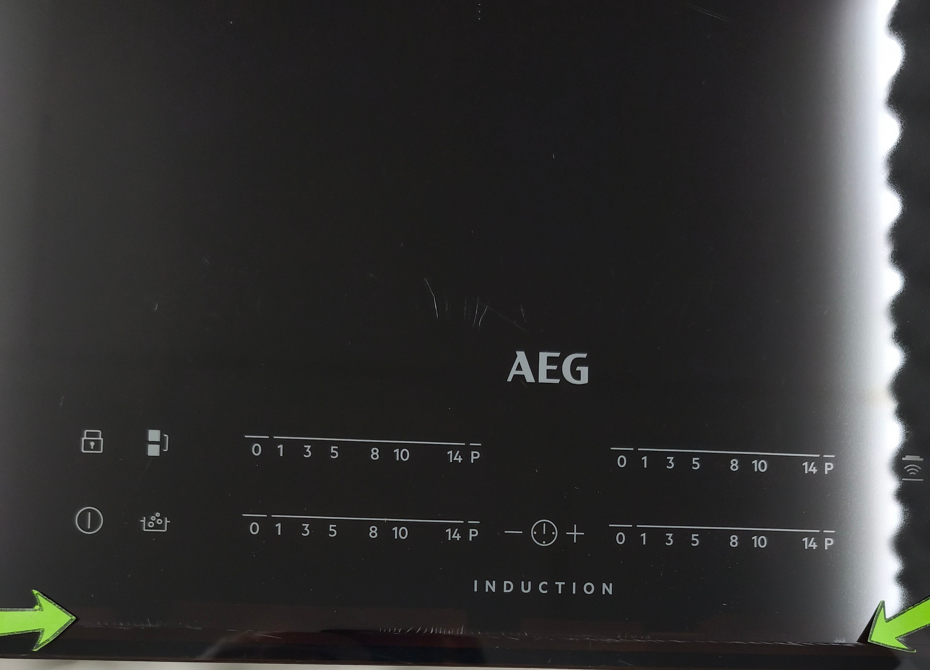 AEG IAE84421FB Induction Hob 80cm SenseBoil 4 Zone in Black GRADE B