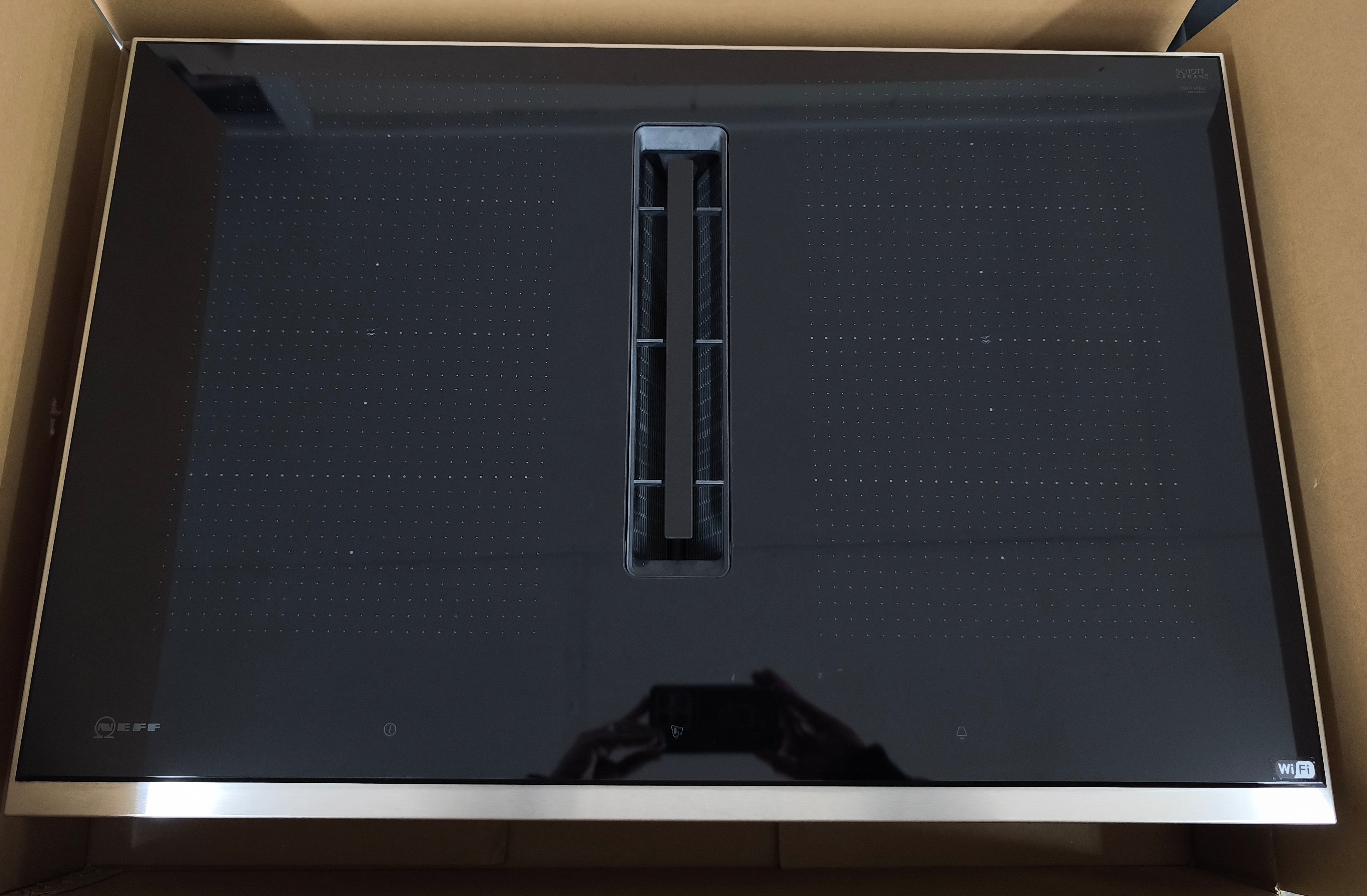 Neff T58TL6EN2 80cm Combi Induction Hob Extractor Hood Steel GRADE A