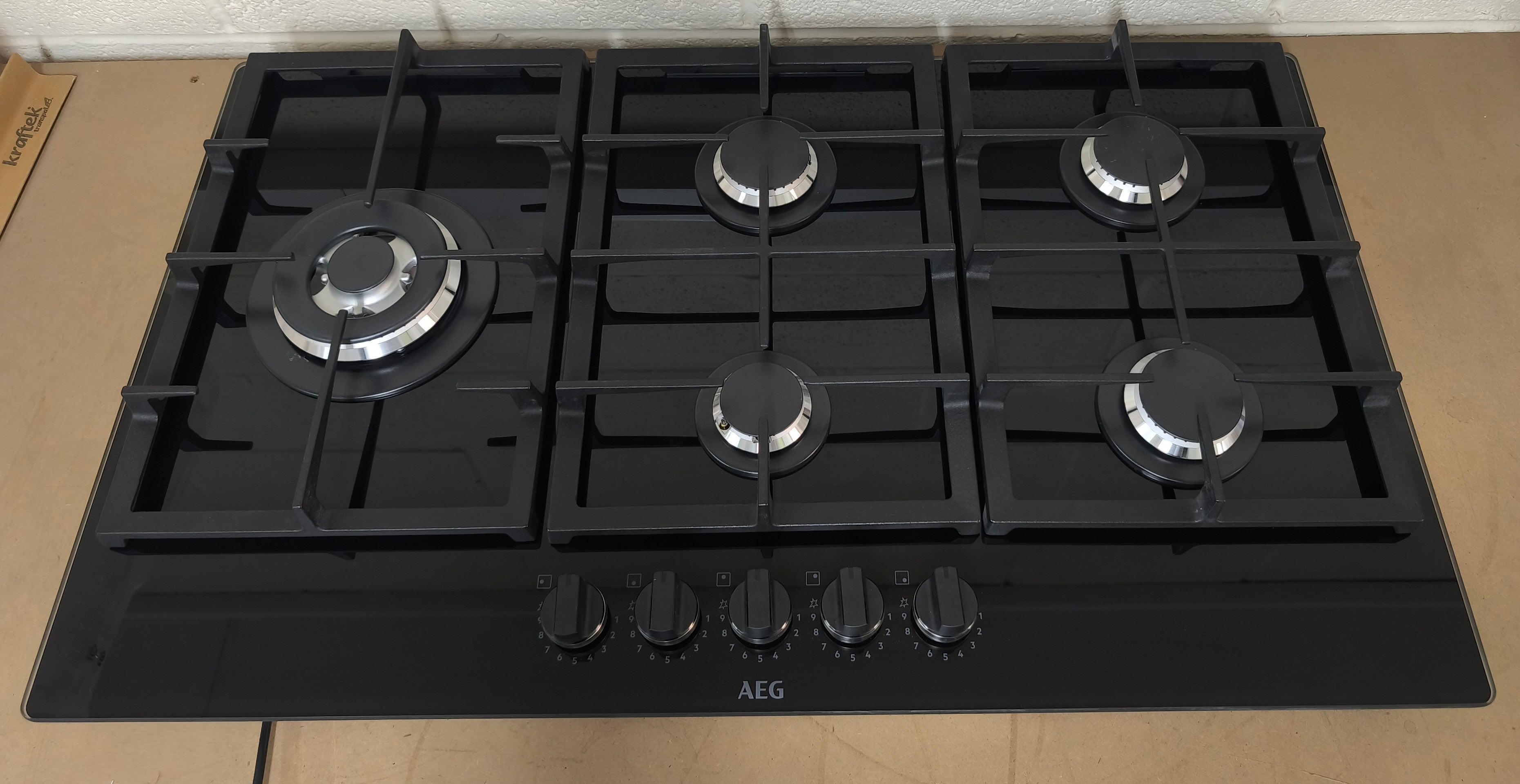 AEG HKB95820NB 86cm Gas Hob In Black GRADE B
