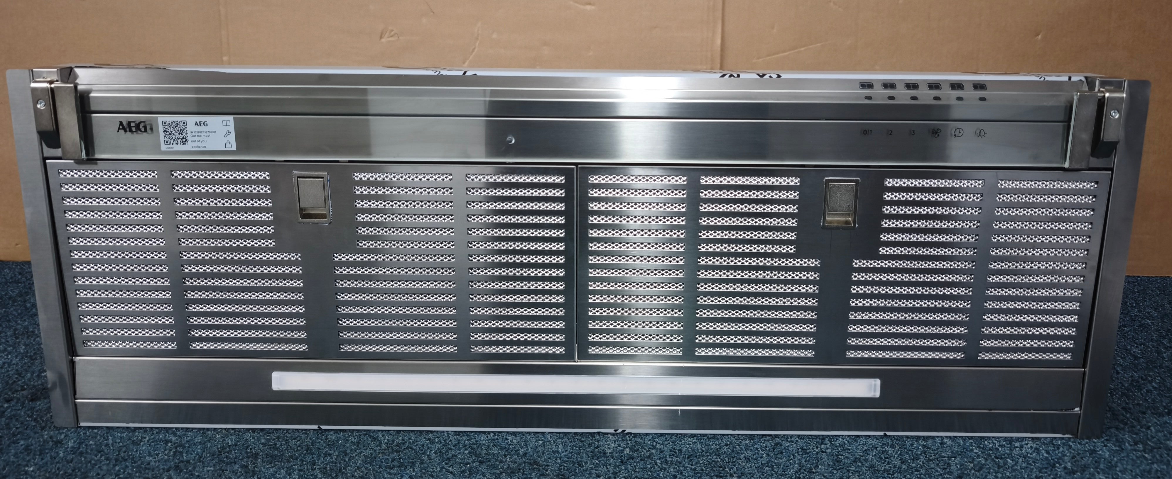 AEG GDE689HM 90cm Integrated Canopy Hood in Stainless Steel GRADE B