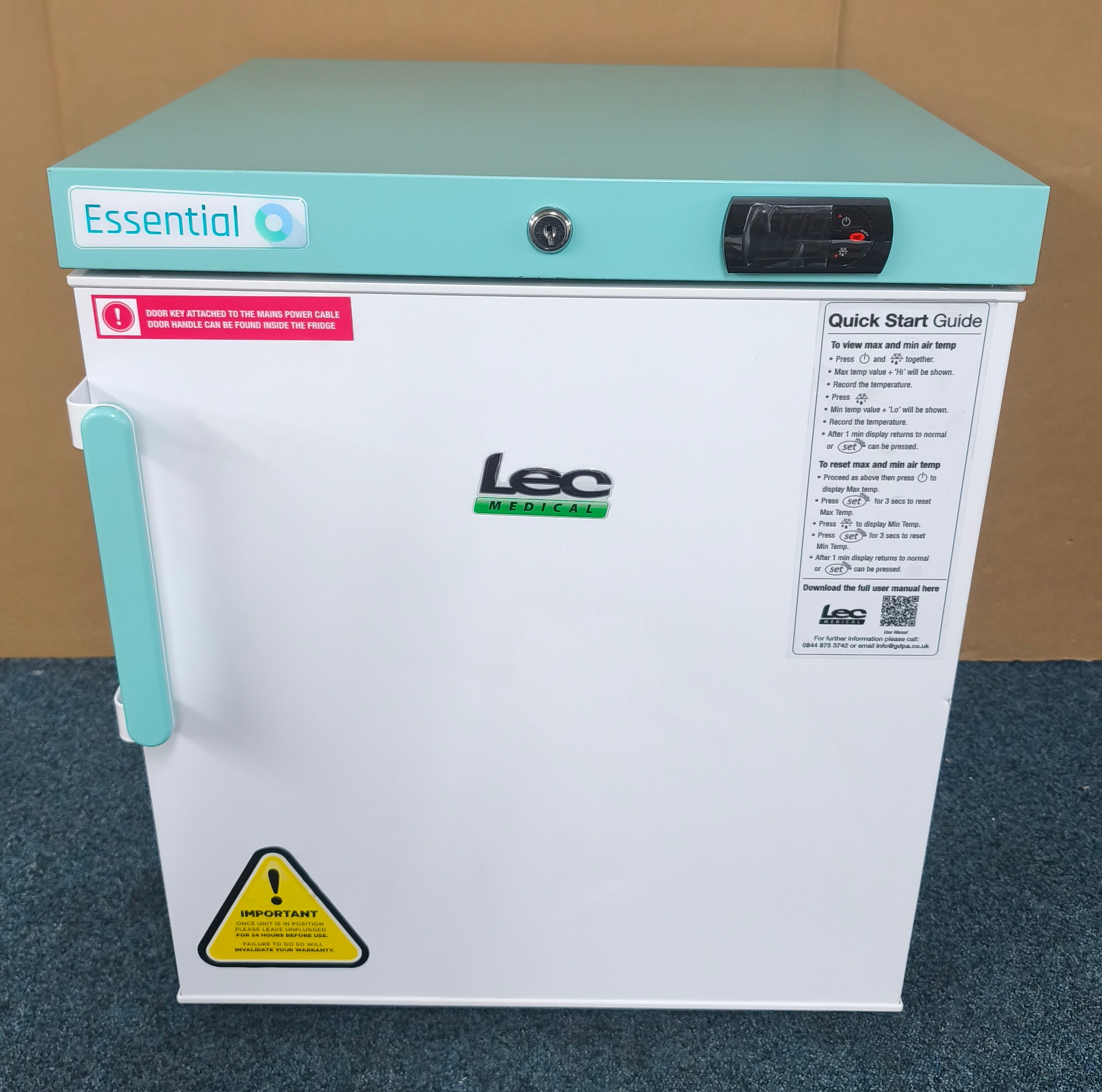Lec PESR47DC-UK Pharmacy Refrigerator 47L Countertop Solid Door White GRADE B