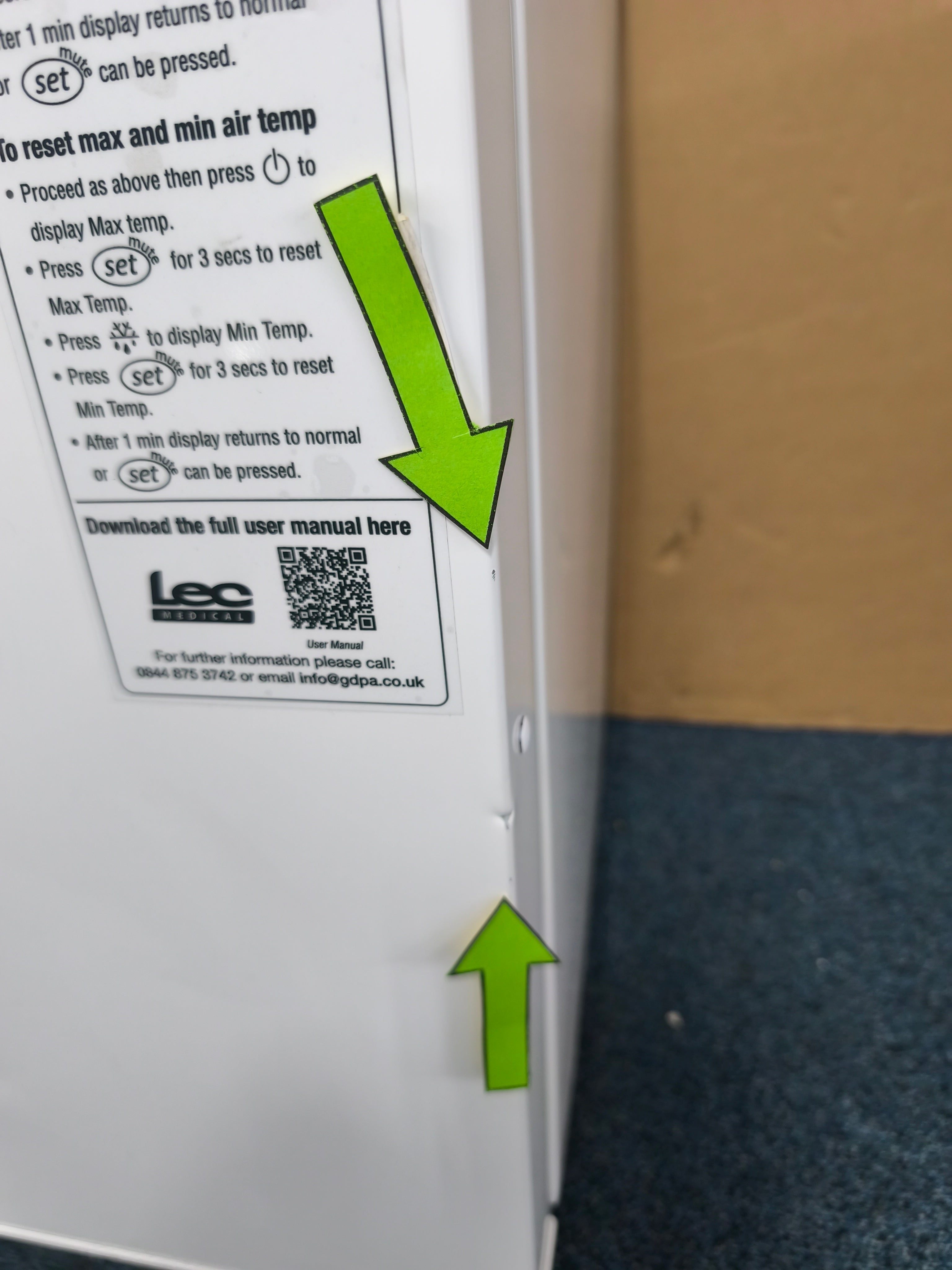 Lec PESR47DC-UK Pharmacy Refrigerator 47L Countertop Solid Door White GRADE B