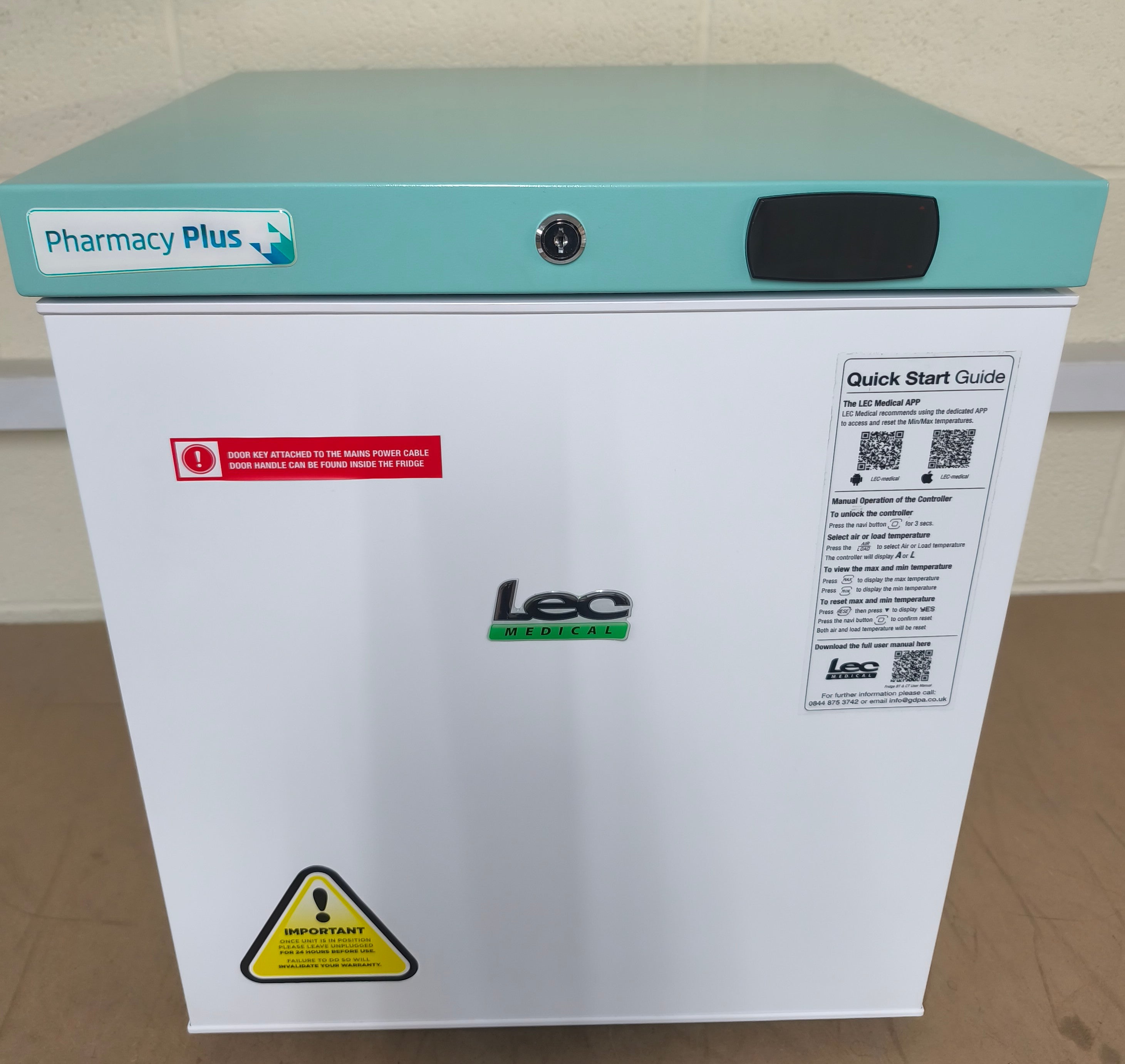Pharmacy Refrigerator PPSR47BT Countertop 47L Control Plus White GRADE A