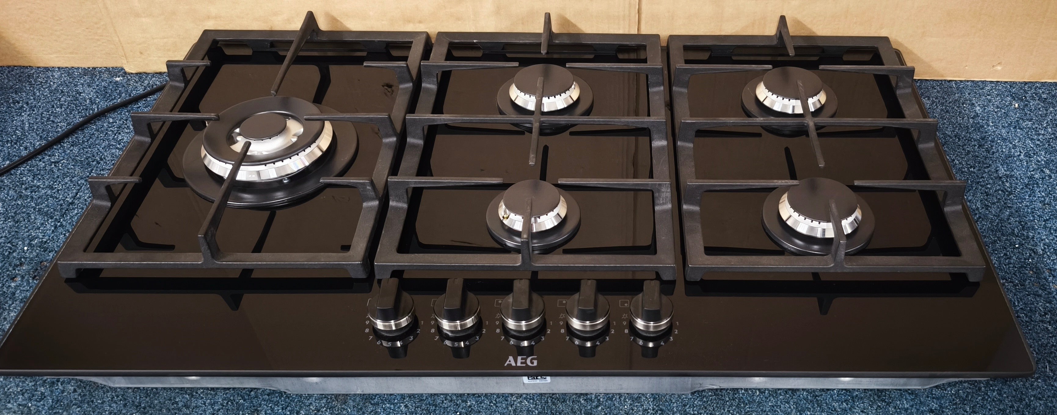 AEG HKB95820NB 86cm Gas Hob In Black GRADE B