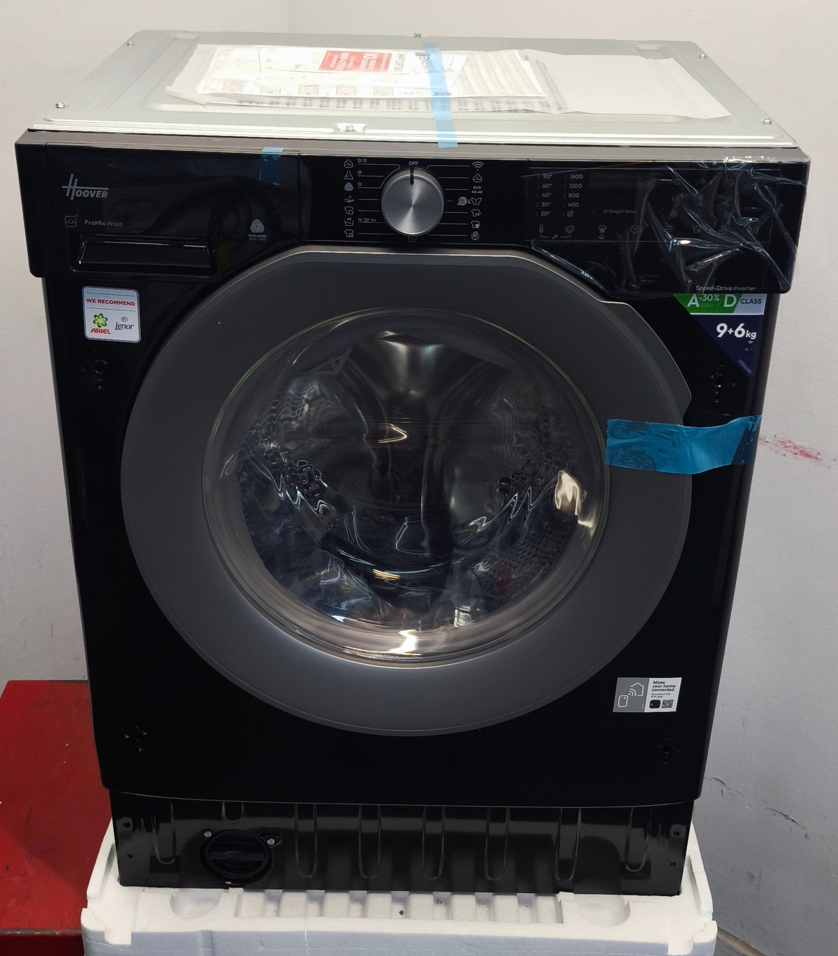 HOOVER BH4S696M6DR9B-80 Washer Dryer Integrated 9kg WiFi Enabled 1600rpm GRADE B