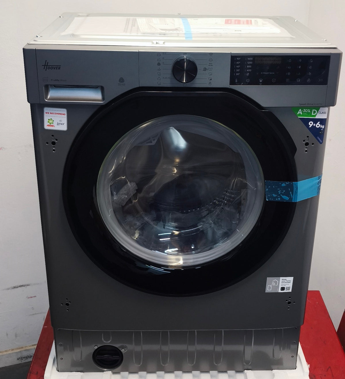 HOOVER BH4S696M6DB9R-80 Washer Dryer Integrated 9kg WiFi Enabled 1600rpm GRADE A