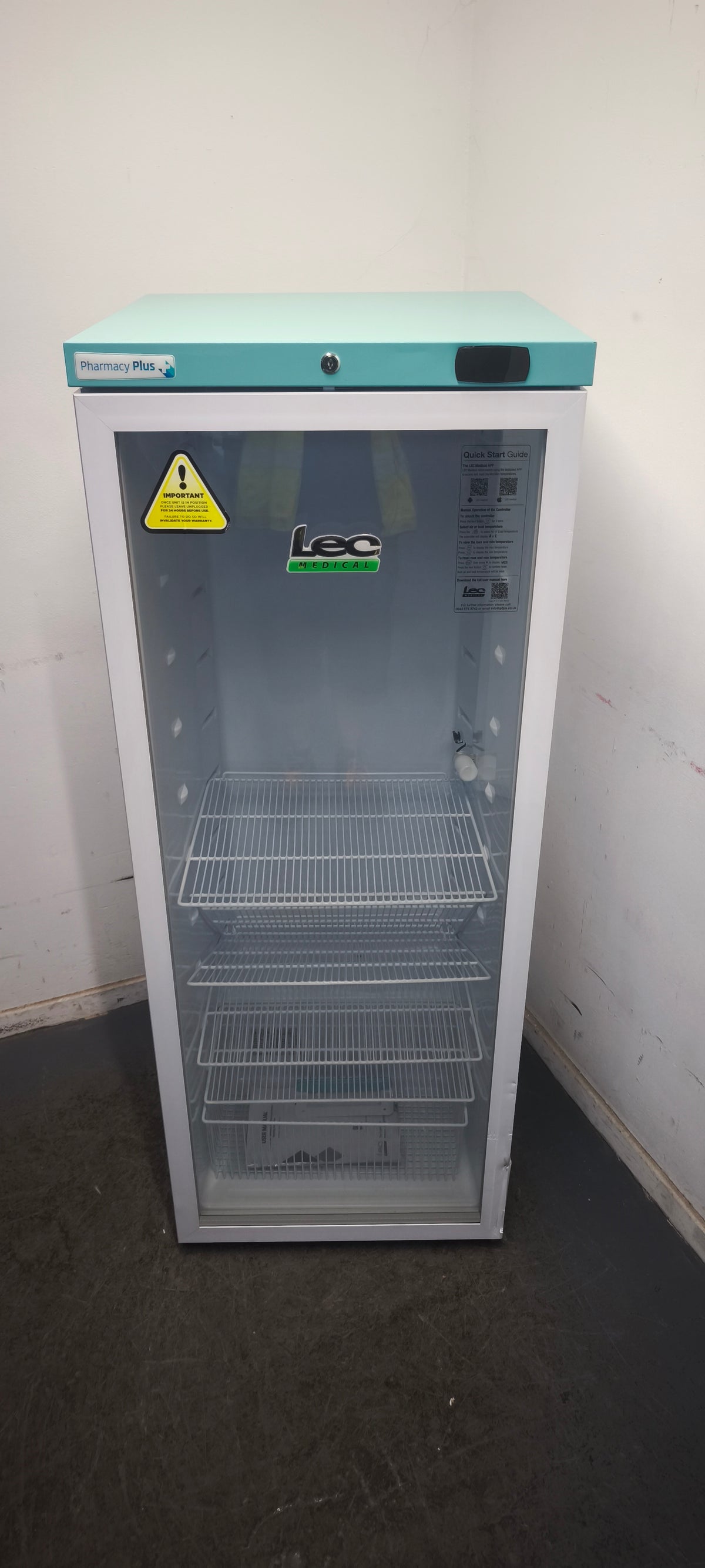 Lec PPGR310BT Pharmacy Fridge 310L Bluetooth Enabled Glass Door GRADE B