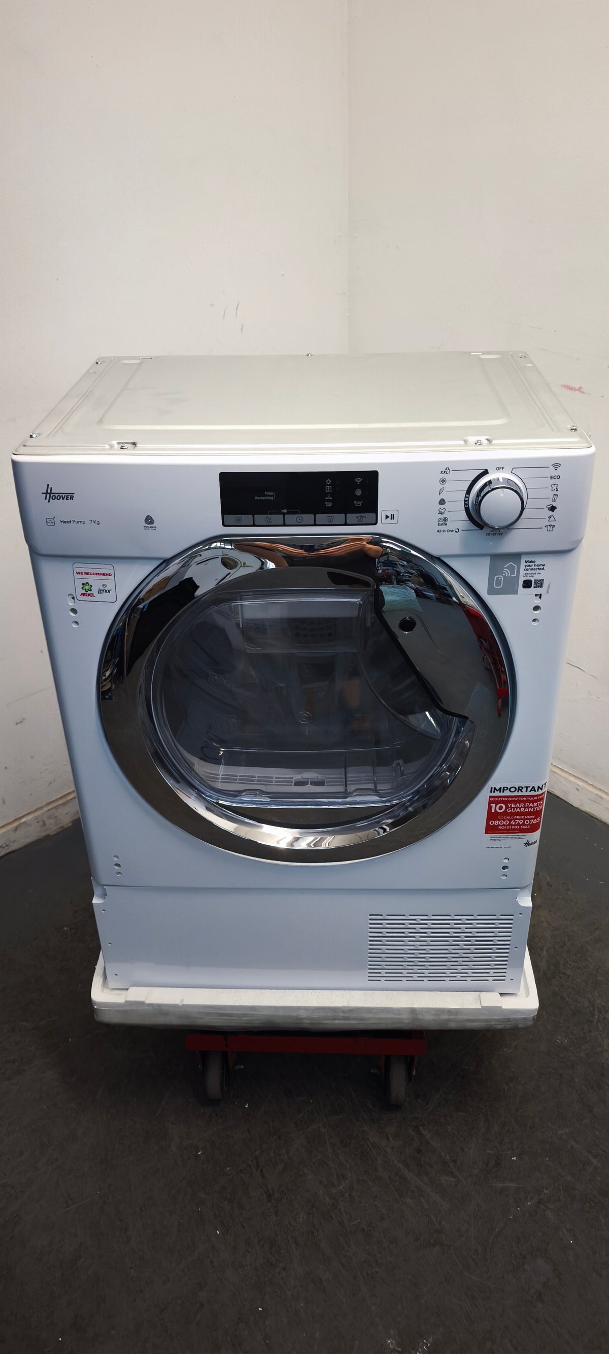 Hoover BATDH7A2TCE-80 Tumble Dryer 7kg Heat Pump Integrated White GRADE A