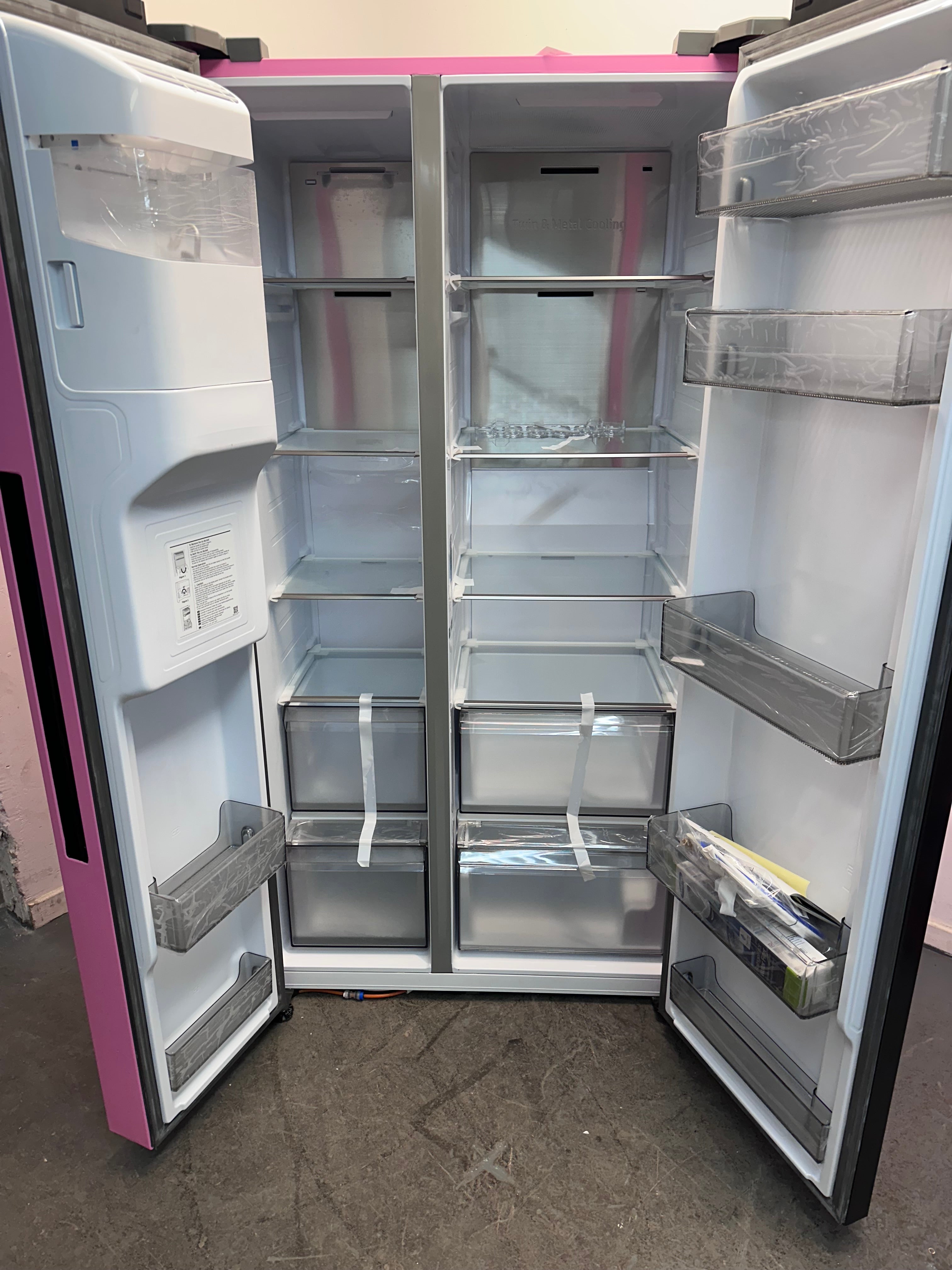 Samsung RS68A884C Fridge Freezer American Bespoke Pink GRADE B