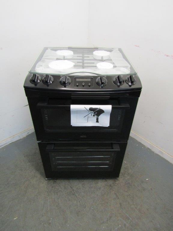 AEG CGX6130ACB Gas Cooker 60cm Double Oven Black GRADE A
