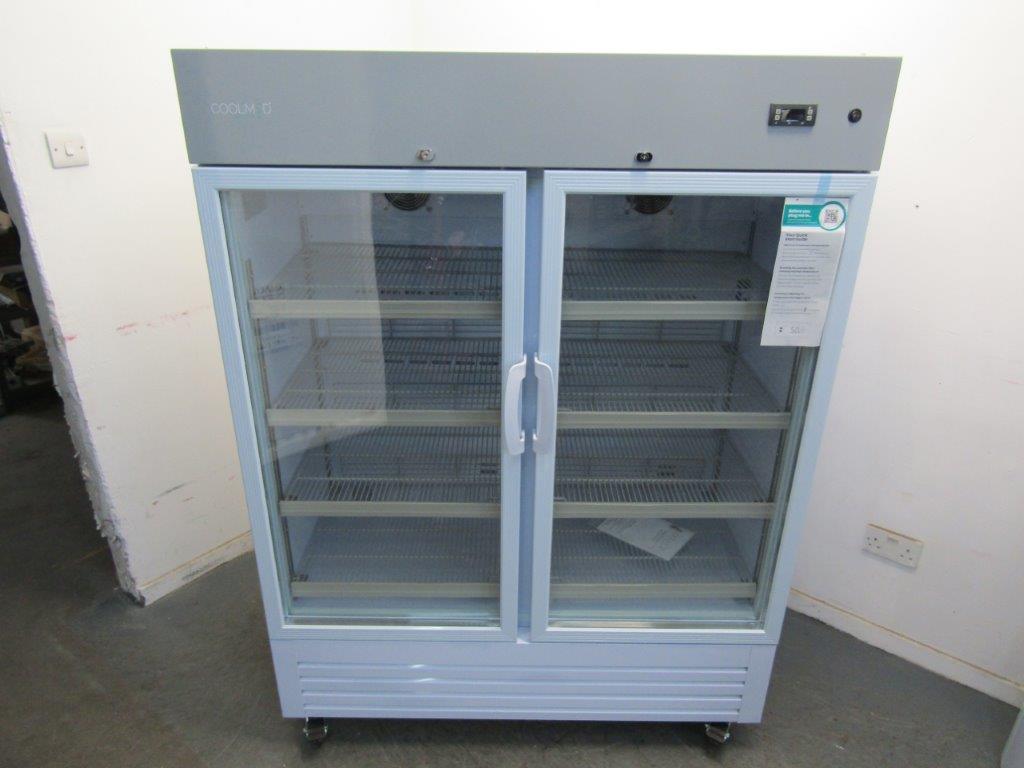 CoolMed CMG500 Pharmacy Refrigerator Double Glass Door 500L in White GRADE A